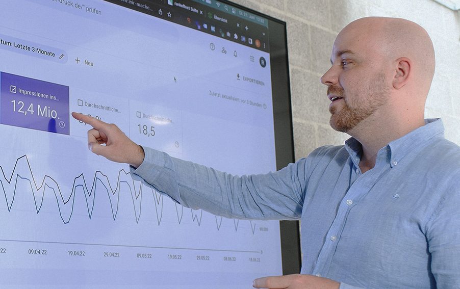 Präsentation eines Performance-Dashboards