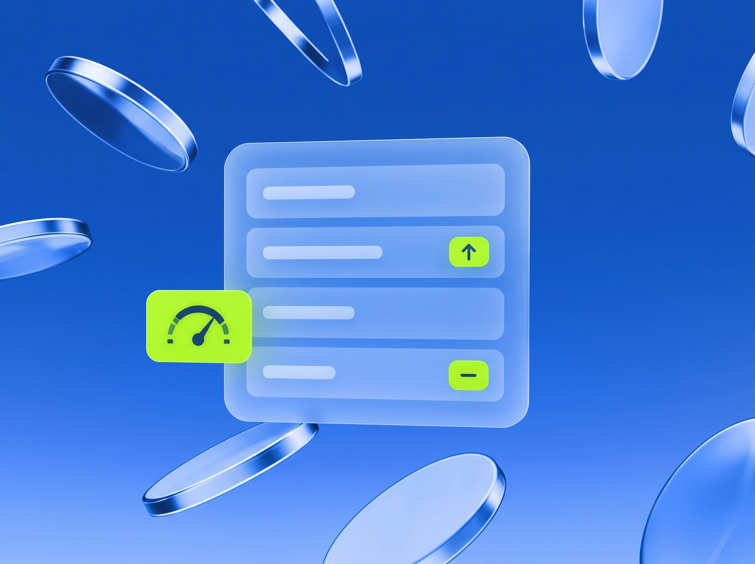 Illustration: Keyword-Liste mit Gebotsanpassungen, Tacho in Lime