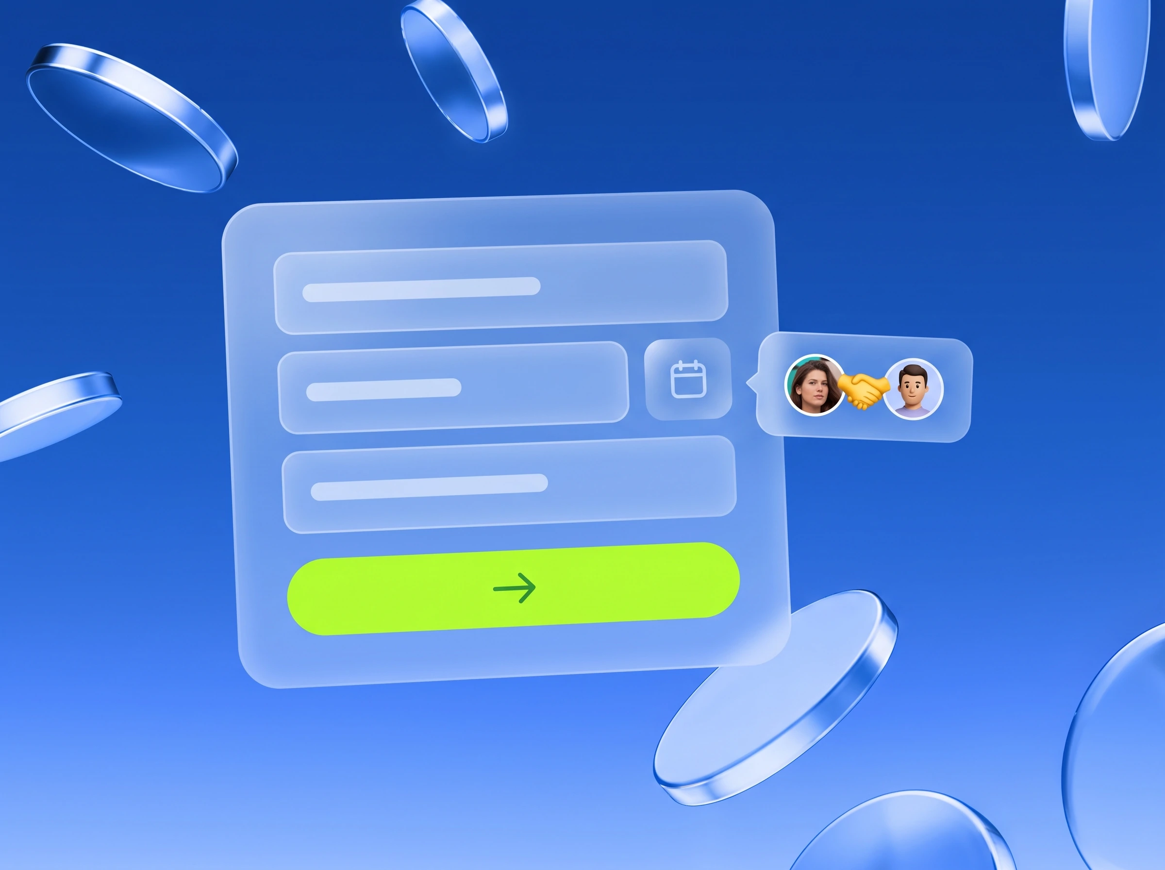 Illustration: Buchungsformular mit Lime-Button