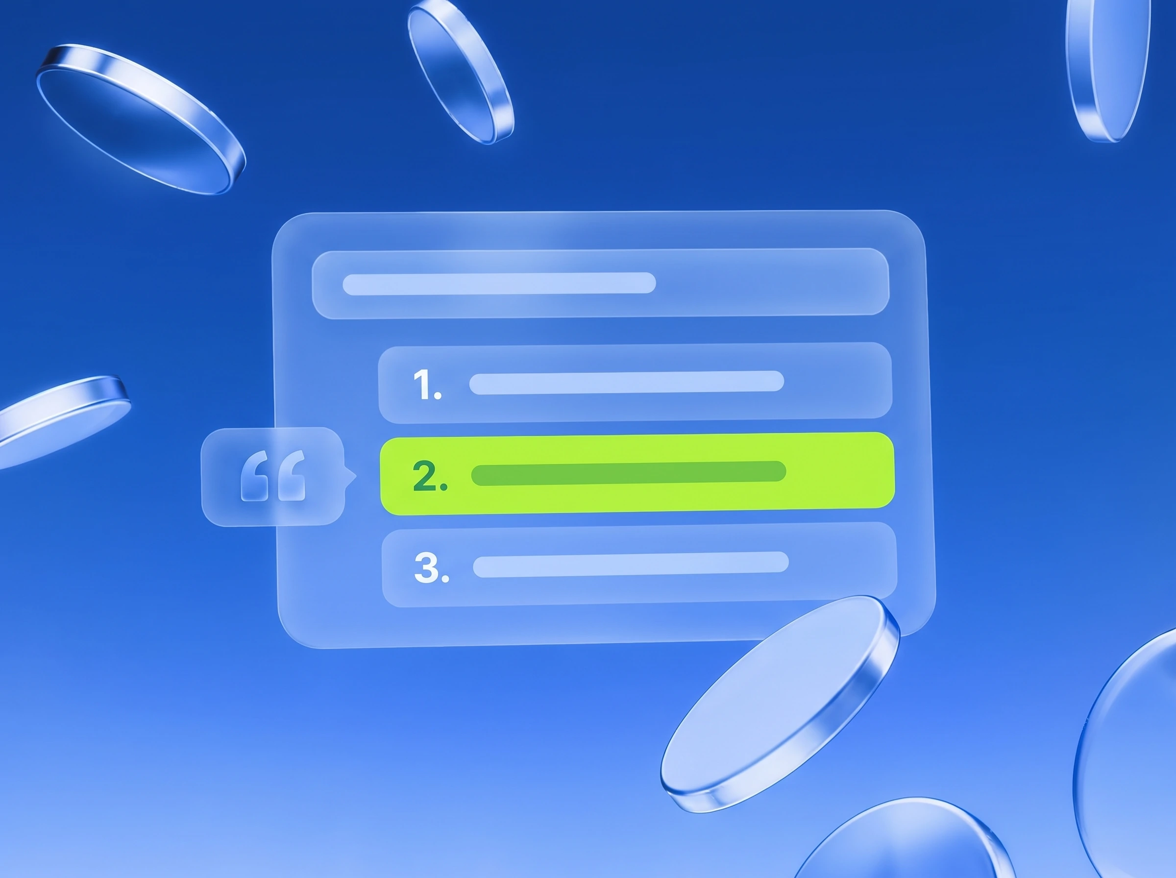 Illustration: Dokument mit nummerierter Liste, eine Zeile in Lime