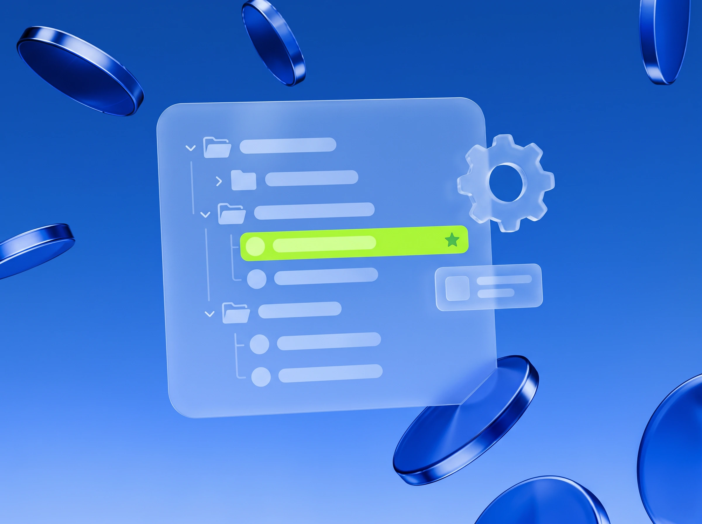 Illustration: Ordnerstruktur, ein Element in Lime