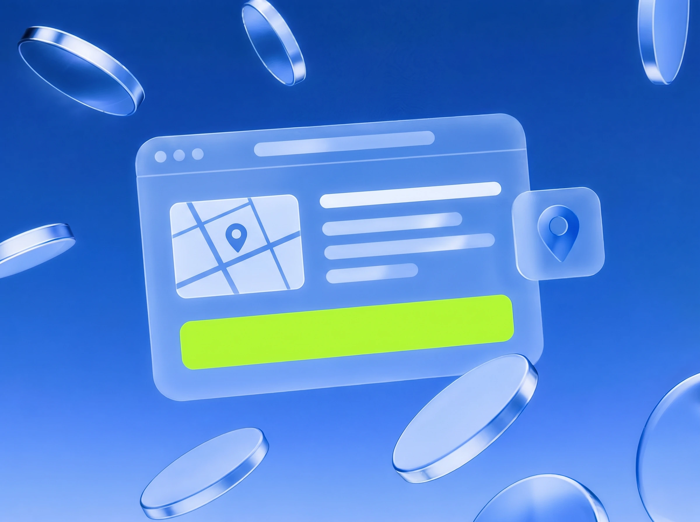 Illustration: Standortseite mit Karte und Lime-Button
