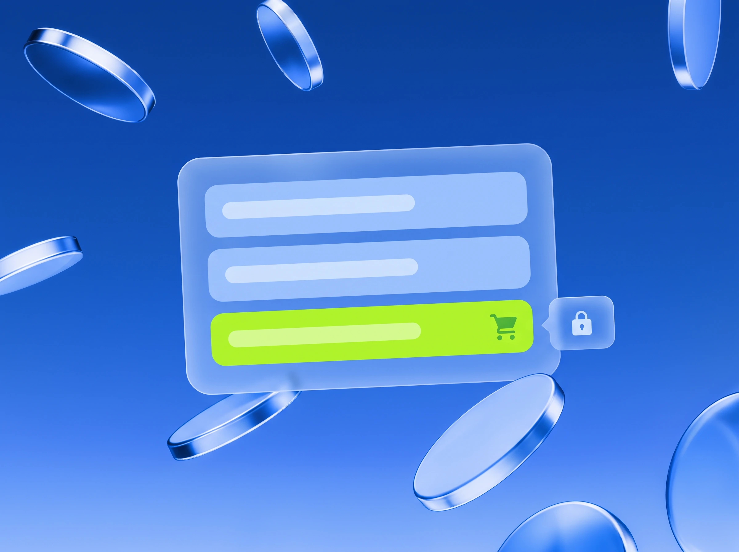 Illustration: Checkout-Fortschritt, letzter Schritt in Lime