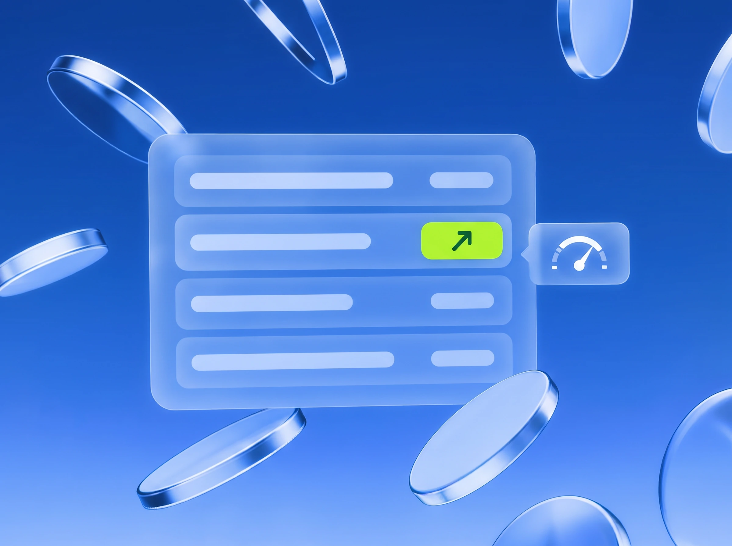 Illustration: Keyword-Liste mit Gebotsanpassung in Lime und Tacho