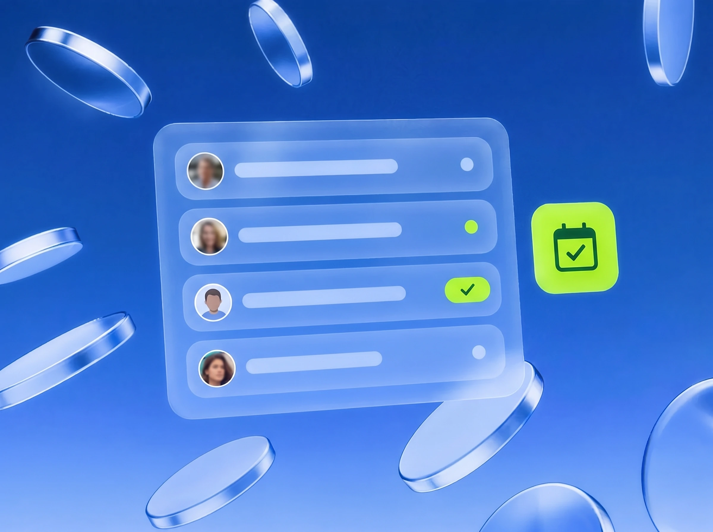 Illustration: Kontaktliste mit Status, ein Eintrag in Lime
