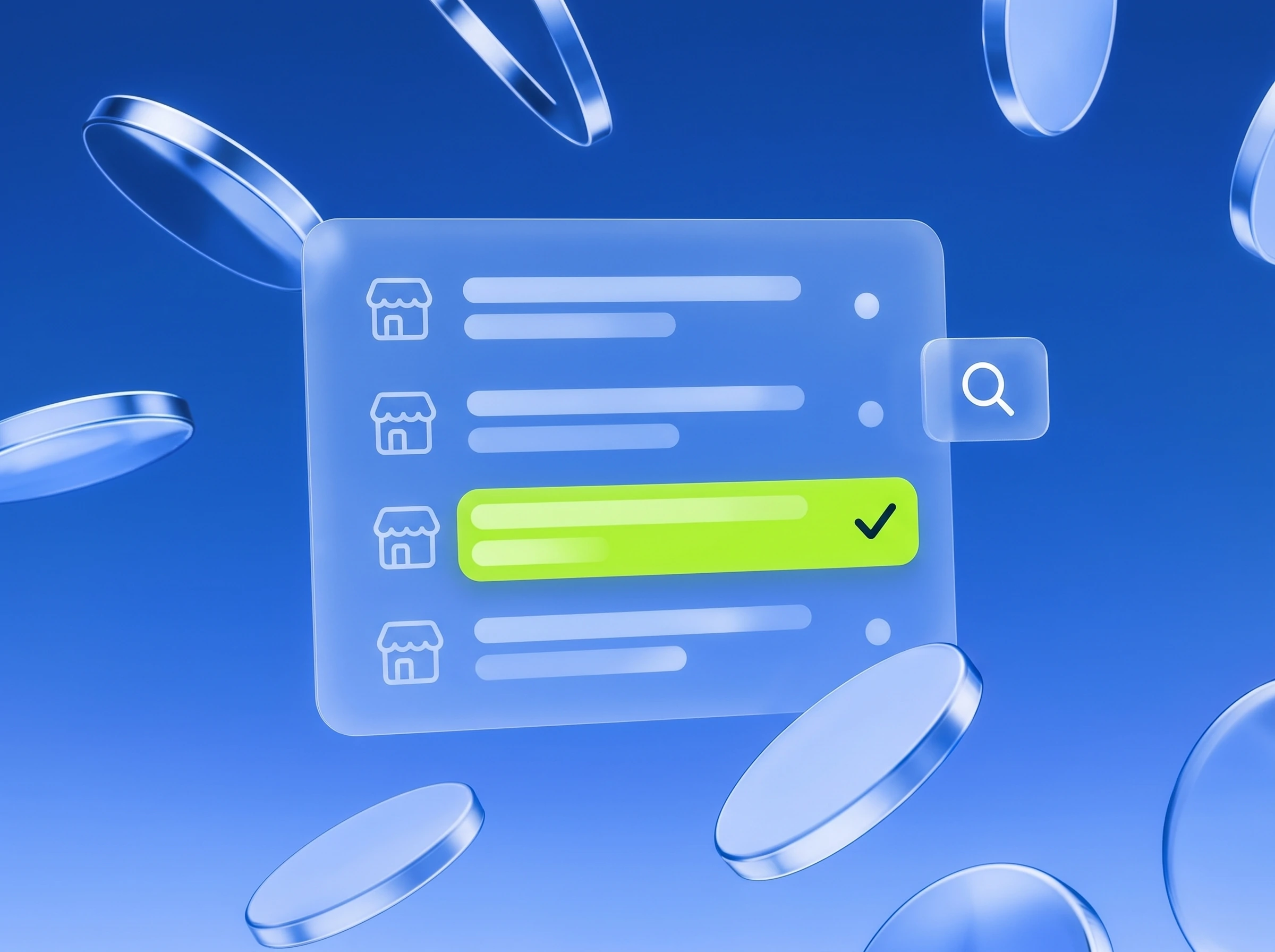 Illustration: Shop-Checkliste, ein Eintrag mit Lime-Haken