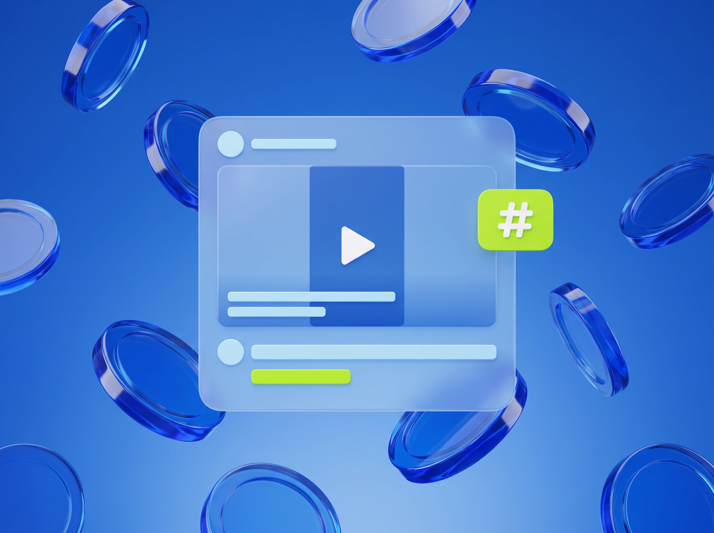 Illustration: Vertikales Video mit Untertiteln, einer in Lime