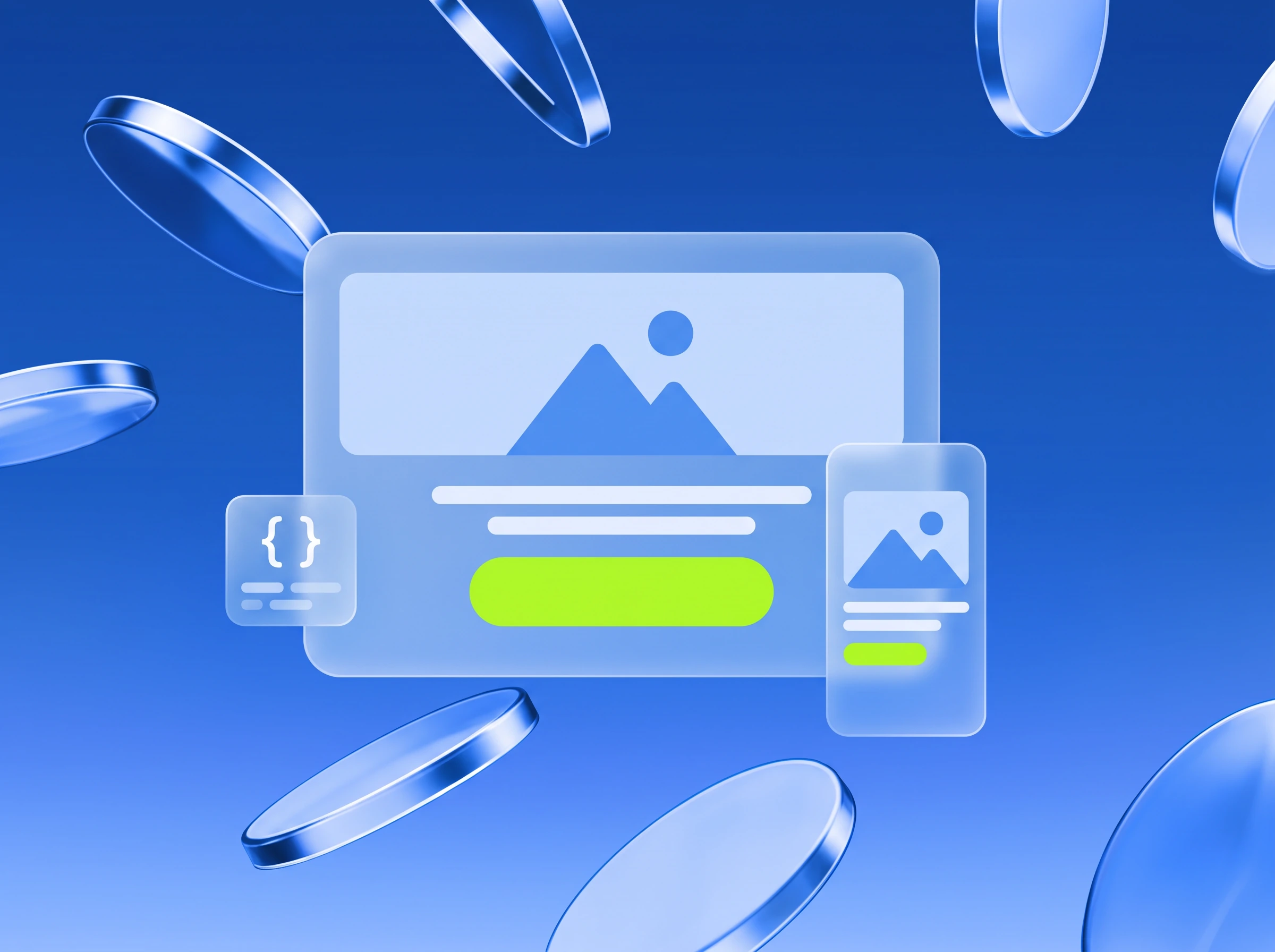 Illustration: Browserfenster mit Lime-Button und Smartphone-Karte